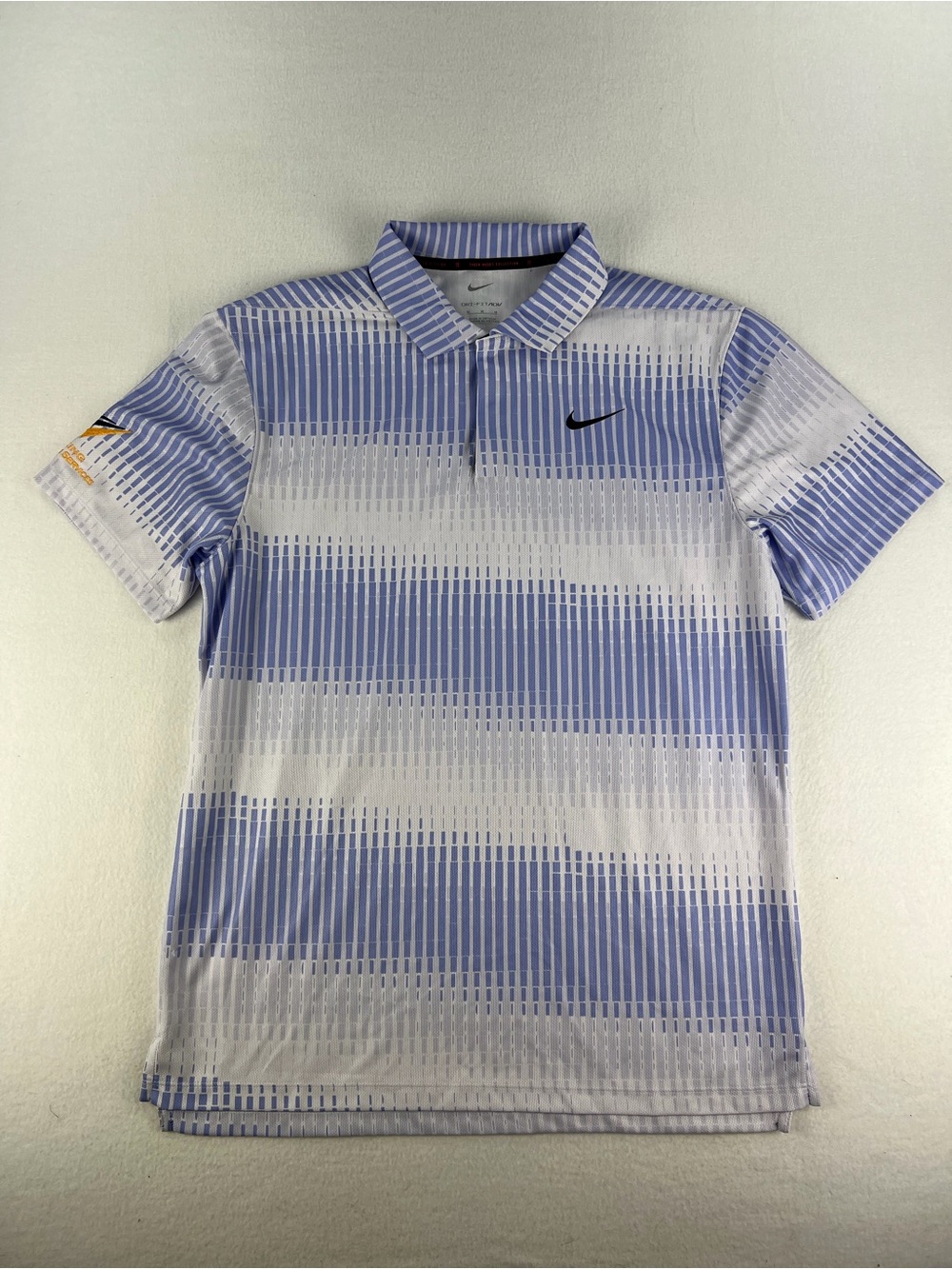 Nike Dri-Fit ADV Tiger Woods Performance Golf Polo Violet & White Size M